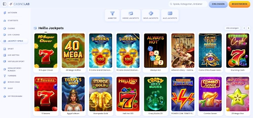 Vielfältige Spielauswahl bei CasinoLab entdecken Erkunden Sie Spielautomaten, Tischspiele und das Live-Casino bei CasinoLab